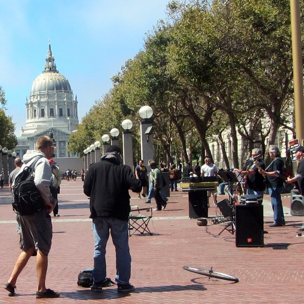 The band &quot;No Grey Area&quot; at UN Plaza 